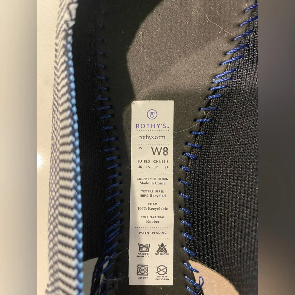 Rothy’s The Point Pebble Grey Flat , Sz 8 - Picture 7 of 13